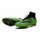 2015 Homme Chaussures Football Mercurial Superfly FG Vert Noir