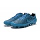 Chaussure De Football Nike Magista Opus FG Sol Dur Pour Homme Bleu Turquoise Noir