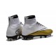 Chaussures Mercurial Superfly IV FG Nouvelle Pas Cher CR501 Blanc Or Noir