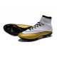 Chaussures Mercurial Superfly IV FG Nouvelle Pas Cher CR501 Blanc Or Noir