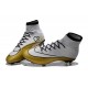 Chaussures Mercurial Superfly IV FG Nouvelle Pas Cher CR501 Blanc Or Noir