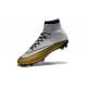 Chaussures Mercurial Superfly IV FG Nouvelle Pas Cher CR501 Blanc Or Noir