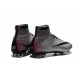 2016 Homme Chaussures Football Mercurial Superfly FG CR 500 Argenté Gris Noir Rouge