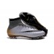 2016 Homme Chaussures Football Mercurial Superfly FG CR7 500 Argenté Gris Noir Or