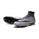 2016 Homme Chaussures Football Mercurial Superfly FG CR7 500 Argenté Gris Noir Or