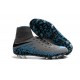 Nouvelles chaussures Nike HyperVenom Phantom II FG Football Crampons Bleu Gris Noir