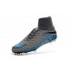 Nouvelles chaussures Nike HyperVenom Phantom II FG Football Crampons Bleu Gris Noir