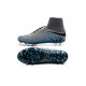 Nouvelles chaussures Nike HyperVenom Phantom II FG Football Crampons Bleu Gris Noir