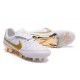 Nouvelle Chaussure de Football Nike Tiempo Legend V FG R10 Blanc Or