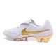 Nouvelle Chaussure de Football Nike Tiempo Legend V FG R10 Blanc Or