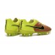 Chaussure de Football Nike Tiempo Legend V FG Pas Cher Beige Noir Volt