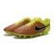 Chaussure de Football Nike Tiempo Legend V FG Pas Cher Beige Noir Volt