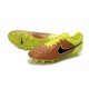 Chaussure de Football Nike Tiempo Legend V FG Pas Cher Beige Noir Volt