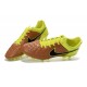 Chaussure de Football Nike Tiempo Legend V FG Pas Cher Beige Noir Volt