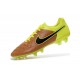 Chaussure de Football Nike Tiempo Legend V FG Pas Cher Beige Noir Volt