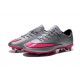 Chaussures de Football Nike Mercurial Vapor 10 FG Gris Loup Hyper Rose Noir