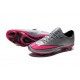 Chaussures de Football Nike Mercurial Vapor 10 FG Gris Loup Hyper Rose Noir