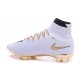 Chaussures Mercurial Superfly IV FG Nouvelle Pas Cher Blanc Or Noir