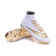 Chaussures Mercurial Superfly IV FG Nouvelle Pas Cher Blanc Or Noir