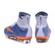 2016 Homme Chaussures Football Mercurial Superfly FG Bleu Orange Blanc