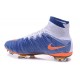 2016 Homme Chaussures Football Mercurial Superfly FG Bleu Orange Blanc