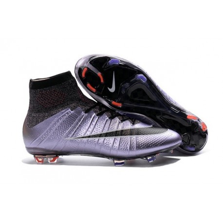 2016 Homme Chaussures Football Mercurial Superfly FG Violet Noir