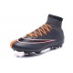 Chaussures Mercurial Superfly IV FG Nouvelle Pas Cher Noir Orange Blanc