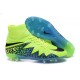 Nouvelles chaussures Nike HyperVenom Phantom II FG Football Crampons Volt Bleu Noir