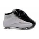 Chaussures Mercurial Superfly IV FG Nouvelle Pas Cher Noir Blanc