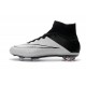 Chaussures Mercurial Superfly IV FG Nouvelle Pas Cher Blanc Noir Cuir