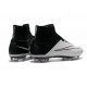 Chaussures Mercurial Superfly IV FG Nouvelle Pas Cher Blanc Noir Cuir