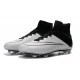 Chaussures Mercurial Superfly IV FG Nouvelle Pas Cher Blanc Noir Cuir