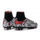 Nouvelles chaussures Nike HyperVenom Phantom II FG Football Crampons Noir Rouge Blanc