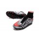 Nouvelles chaussures Nike HyperVenom Phantom II FG Football Crampons Noir Rouge Blanc