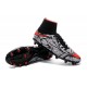 Nouvelles chaussures Nike HyperVenom Phantom II FG Football Crampons Noir Rouge Blanc