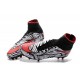 Nouvelles chaussures Nike HyperVenom Phantom II FG Football Crampons Noir Rouge Blanc