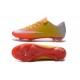 2016 Crampons de Foot Nike Mercurial Vapor X FG Homme Orange Jaune Or Blanc