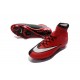 Chaussures Mercurial Superfly IV FG Nouvelle Pas Cher Rouge Noir Blanc