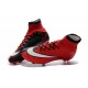 Chaussures Mercurial Superfly IV FG Nouvelle Pas Cher Rouge Noir Blanc