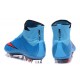 Chaussures Mercurial Superfly IV FG Nouvelle Pas Cher Bleu Rouge Noir