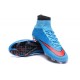 Chaussures Mercurial Superfly IV FG Nouvelle Pas Cher Bleu Rouge Noir