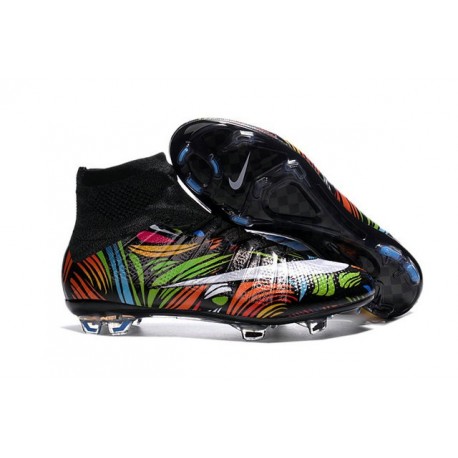 2016 Homme Chaussures Football Mercurial Superfly FG Noir Blanc Vert Bleu Orange Rose Jaune