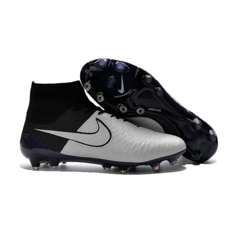 Nouvelle Homme Cramspon de Foot Nike Magista Obra FG Cuir Blanc Noir