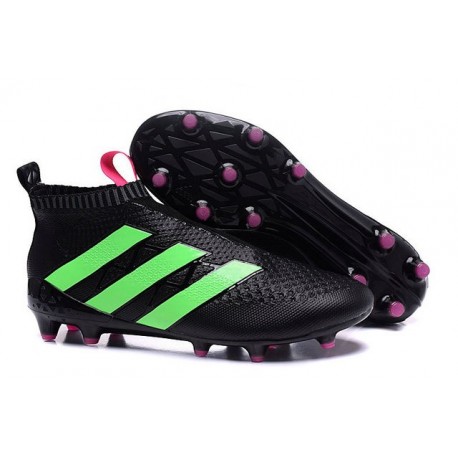 2016 Adidas Ace16+ Purecontrol FG/AG Chaussures de Football Vert Noir