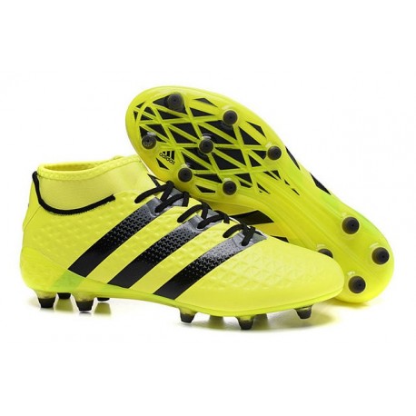 Chaussures de Football Hommes - adidas ACE 16.1 Primeknit FG/AG Jaune Noir