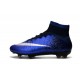 2016 Homme Chaussures Football Mercurial Superfly FG Bleu Royal Argent Bleu