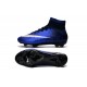 2016 Homme Chaussures Football Mercurial Superfly FG Bleu Royal Argent Bleu