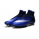 2016 Homme Chaussures Football Mercurial Superfly FG Bleu Royal Argent Bleu