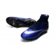 2016 Homme Chaussures Football Mercurial Superfly FG Bleu Royal Argent Bleu