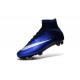 2016 Homme Chaussures Football Mercurial Superfly FG Bleu Royal Argent Bleu